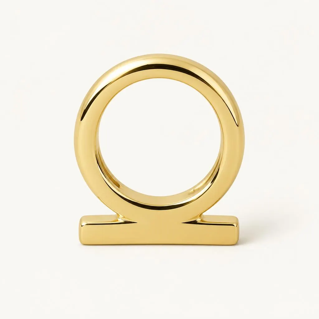 The Shen scarf ring in polished gold